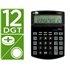 Calculadora Liderpapel Sobremesa Xf40 12 Digitos Dos Lineas Solar Y Pilas Negro 175X120X30 Mm 40% Reciclada