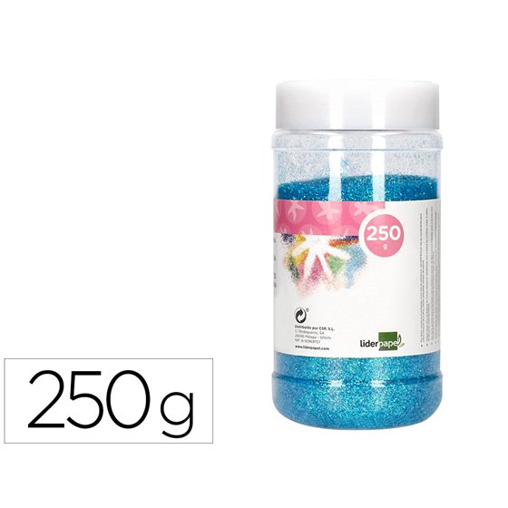 Purpurina Liderpapel Fantasia Color Metalico Azul Pastel Bote De 250 Gr