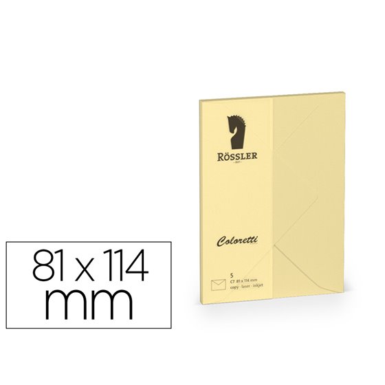 Sobre Rossler Coloretti C7 Color Marron Arena 81X114 Mm Pack De 5 Unidades