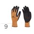 Guantes Deltaplus Poliester Impregando Latex Palma Y Dedos Naranja Fluor/Negro Talla 9