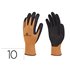 Guantes Deltaplus Poliester Impregando Latex Palma Y Dedos Naranja Fluor/Negro Talla 10