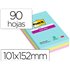 Bloc De Notas Adhesivas Quita Y Pon Post-It Super Sticky Cosmic Rayado 90 Hojas 101X152 Mm Paquete De 3 Unidades