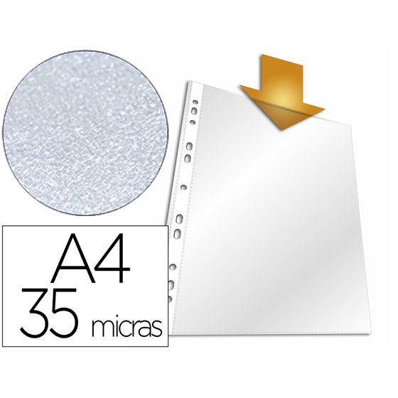 Funda Multitaladro Durable Standard Din A4 Polipropileno 35 Mc Piel De Naranja Bolsa De 100 Unidades