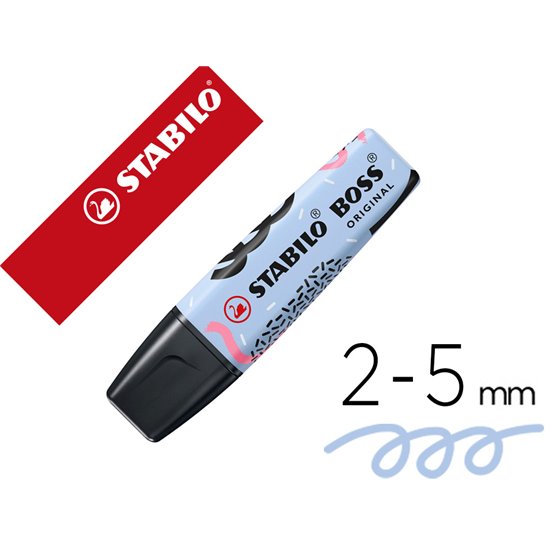 Rotulador Stabilo Boss Fluorescente Original Pastel By Ju Schnee Azul Nublado