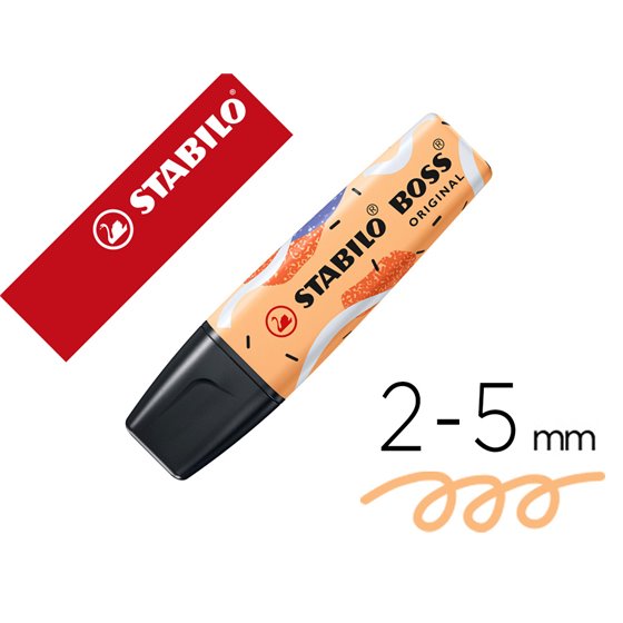 Rotulador Stabilo Boss Fluorescente Original Pastel By Ju Schnee Naranja Palido