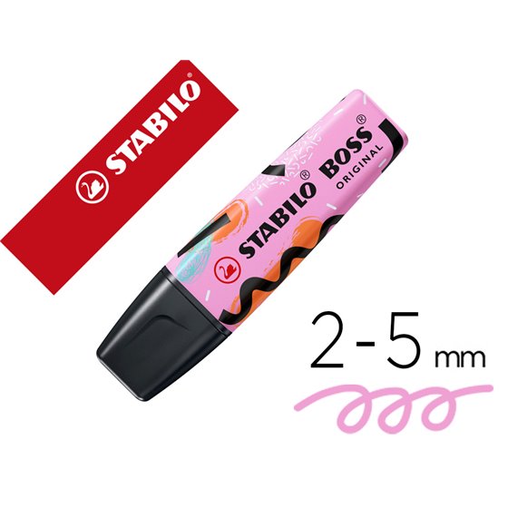 Rotulador Stabilo Boss Fluorescente Original Pastel By Ju Schnee Fucsia Helado
