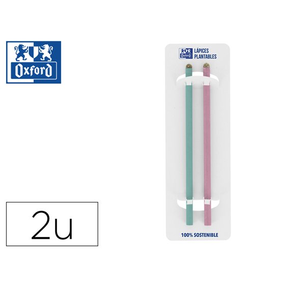 Lapices De Grafito Oxford Nature Plantables Pack De 2 Unidades