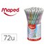 Lapices De Grafito Maped Plastico Glitter Deco Hb Con Goma 72 Colores Surtidos
