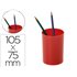 Cubilete Portalapices Archivo 2000 Rojo Opaco Plastico 100% Reciclado Diametro 75 Mm Alto 105 Mm