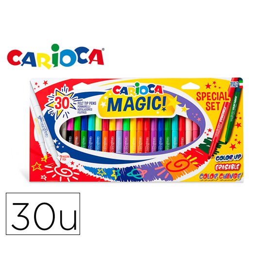 Rotulador Carioca Magic Markers Special Set Caja 30 Unidades Colores Surtidos