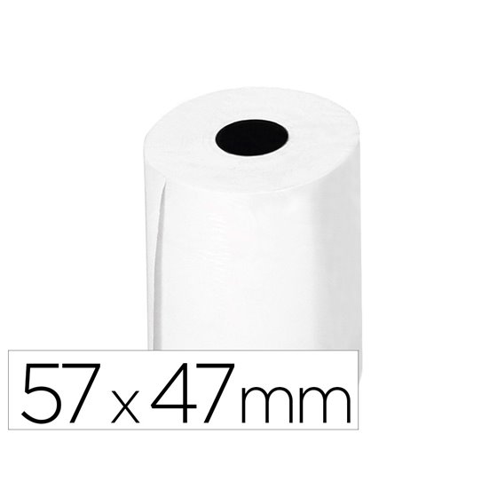 Rollo Sumadora Termico Q-Connect 57 Mm Ancho X 47Mm Diametro Para Tpv Sin Bisfenol A Papel De 70 G/M2