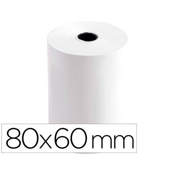 Rollo Sumadora Termico Q-Connect 80 Mm Ancho X 60 Mm Diametro Sin Bisfenol A Papel De 70 G/M2