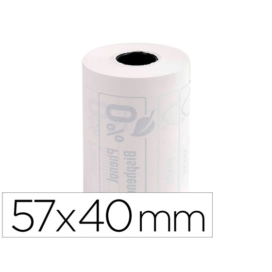 Rollo Sumadora Exacompta Termico Para Tpv 57 Mm X 40 Mm 55 G/M2 Fsc Sin Fenol Ni Plastico