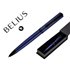 Boligrafo Belius Turbo Aluminio Color Azul Y Negro Tinta Azul Caja De Diseño