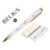 Boligrafo Belius Carte Blanche Color Y Blanco Dorado Tinta Azul Caja De Diseño