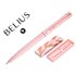 Boligrafo Belius Rose Aluminio Color Rosa/Oro Rosa Tinta Azul Caja De Diseño
