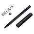 Boligrafo Belius Rocket B Aluminio Color Minimalista Negro Tinta Azul Caja Cilindrica