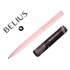 Boligrafo Belius Rocket B Aluminio Color Minimalista Rosa Tinta Azul Caja Cilindrica