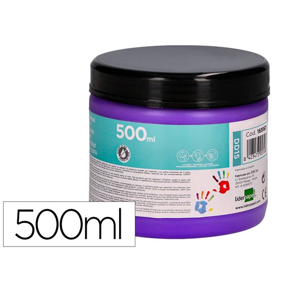 Pintura Dedos Liderpapel Violeta Tarrina De 50 Cc