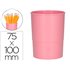 Cubilete Portalapices Q-Connect Rosa Pastel Opaco Plastico Diametro 75 Mm Alto 100 Mm
