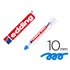 Marcador Edding Permanente 950 Pasta Opaca Azul Punta Redonda 10 Mm Para Superficies Oxidadas/Rugosas