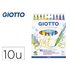 Rotulador Giotto Turbo Soft Brush Pastel Punta De Pincel Caja De 10 Unidades Colores Surtidos