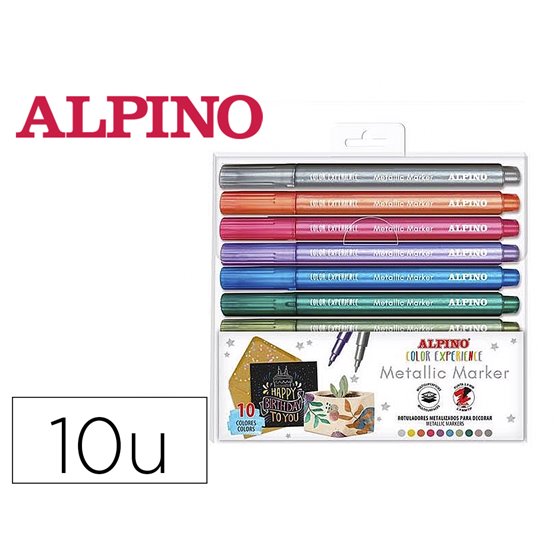Rotulador Alpino Metallic Marker Color Experience Estuche De 10 Unidades Colores Surtidos