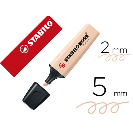 Rotulador Stabilo Boss Pastel Fluorescente 70 Nature Colors Beige