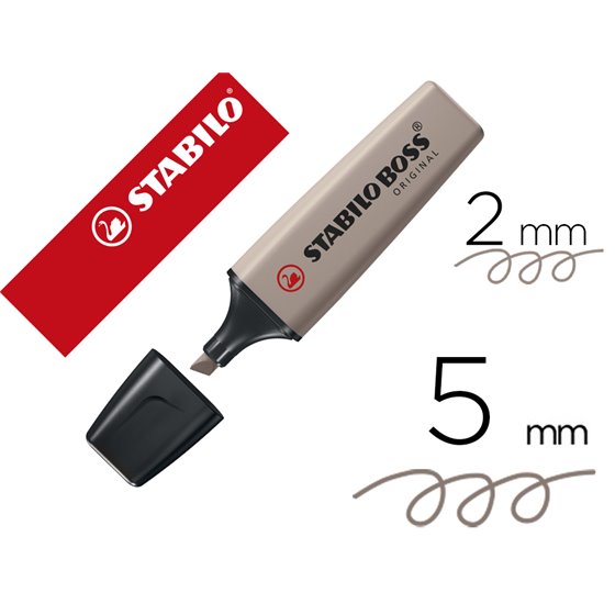 Rotulador Stabilo Boss Original Fluorescente Nature Colors Gris Calido