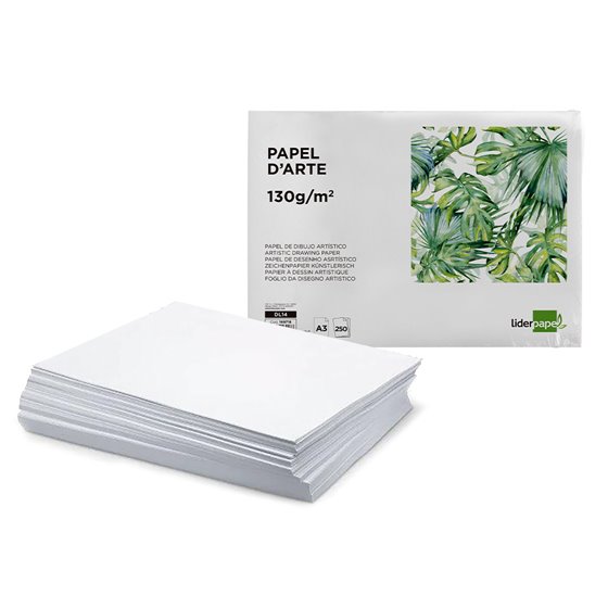 Papel Dibujo Liderpapel 297X420 Mm 130 Gr Sin Recuadro Din A3 Hoja