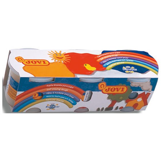 Pasta Jovi Blandiver Caja De 3 Botes Amarillo/Azul/Rojo