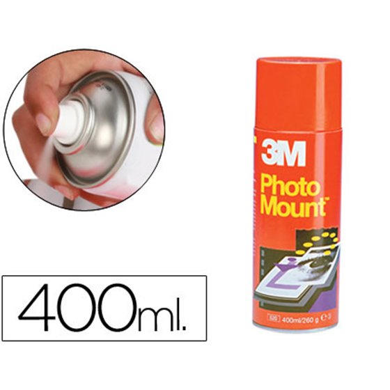 Pegamento 3M Spray Photo Mount Adhesivo Permanente Bote De 400 Ml
