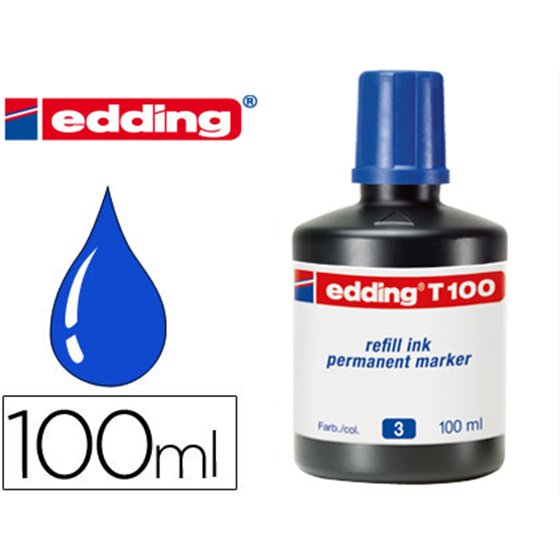 Tinta Rotulador Edding T-100 Azul Bote 100 Ml
