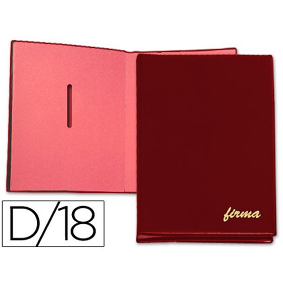 Portafirmas Pardo 0875 18 Departamentos Color Burdeos
