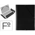 Carpeta Gomas Solapas Plastico Saro Folio Negra