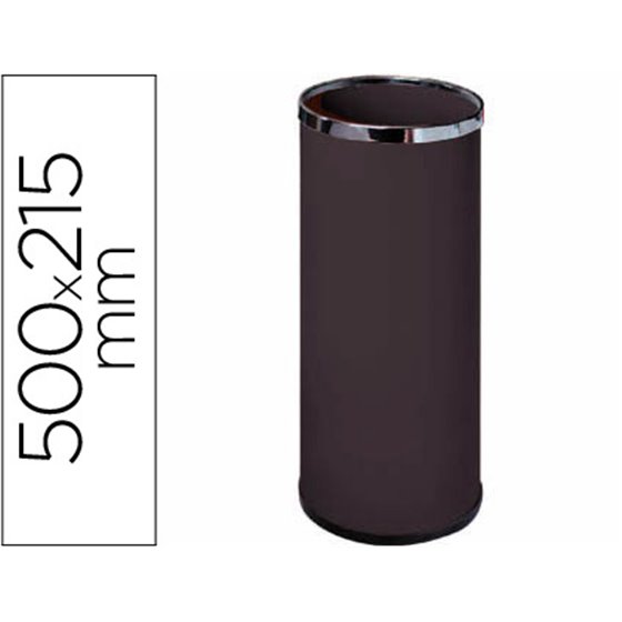 Paraguero Metalico 301 Negro Aros Cromado 50X21,5 Cm