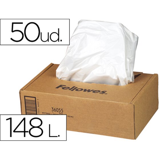 Bolsa De Residuos Fellowes Para Destructora De Documentoscaja Con 50 Und. Para Ps380 380Cc/420/420Cc/480Cc