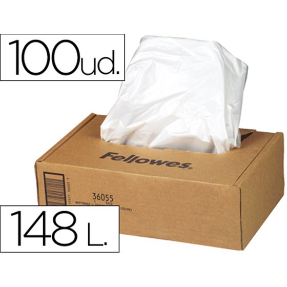 Bolsa De Residuos Fellowes Para Destructora De Documentoscaja Con 50 Und. Para Ps220 220C/320/320Cc