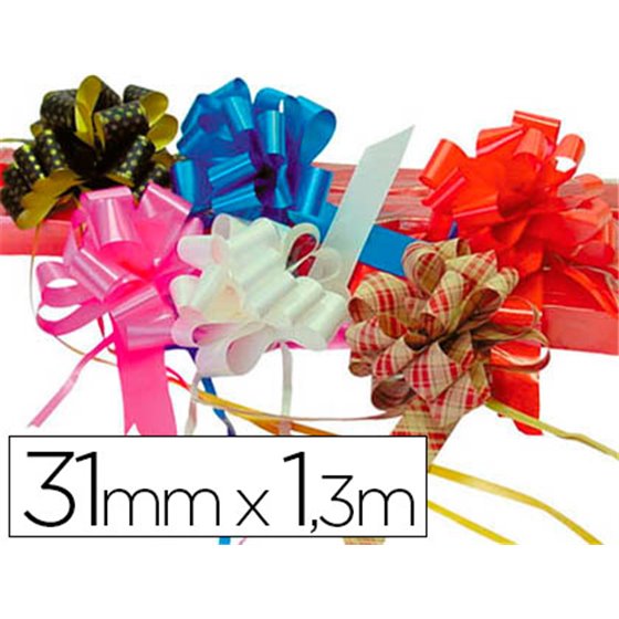 Cinta Para Hacer Lazos Rojo 130 Cm X 31 Mm Unidad