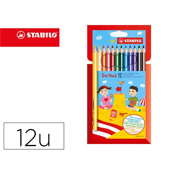 Lapices De Colores Stabilo Trio Caja De 12 Colores