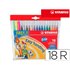 Rotulador Stabilo Trio A-Z Caja De 18 Unidades Colores Surtidos