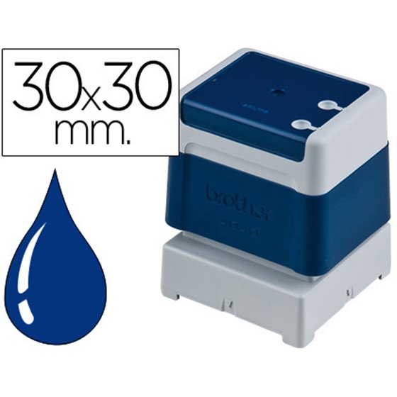 Sello Automatico Brother 30 Mm X 30 Mm Azul