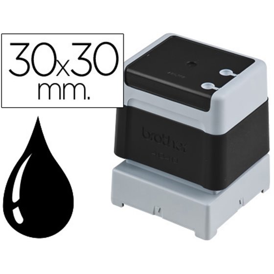 Sello Automatico Brother 30 Mm X 30 Mm Negro