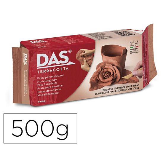 Pasta Das Terracota Para Modelar Seca Sin Coccion 500 Gr