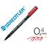 Rotulador Staedtler Lumocolor Retroproyeccion Punta De Fibra Permanente 313-2 Rojo Punta Super Fina Redonda 0.4 Mm