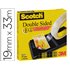 Cinta Adhesiva Scotch Dos Caras 33 Mt X 19 Mm