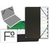 Carpeta Clasificador Tapa De Plastico Pardo Folio -9 Departamentos Negro