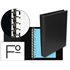 Carpeta Multifin Alfa 3005-G 16 Anillas 40 Mm Plastico Folio Negro