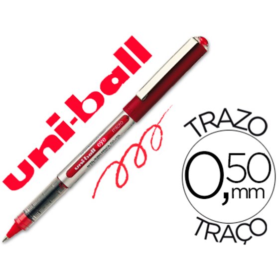 Rotulador Uni-Ball Roller Ub-150 Micro Eye Rojo 0,5 Mm Unidad