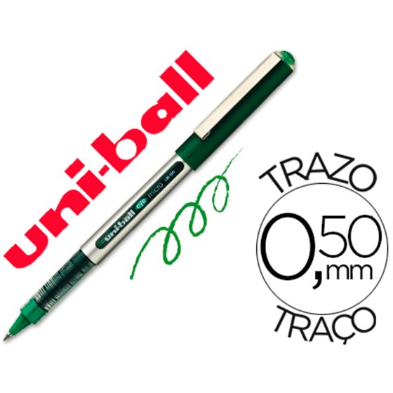 Rotulador Uni-Ball Roller Ub-150 Micro Eye Verde 0,5 Mm Unidad